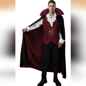 🦇Gothic Victorian Vampire Halloween Costume Size XL